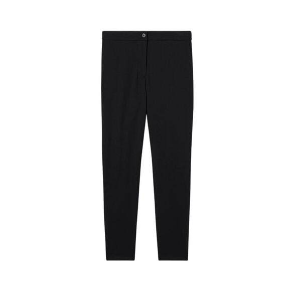 Eileen Fisher Black Cotton Blend Ponte High-Waisted Slim Pant Size XL NWT